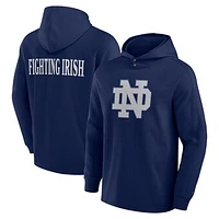 Men's Fanatics Navy Notre Dame Fighting Irish Blaze Tri-Blend Pullover Hoodie