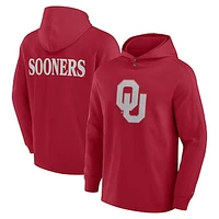 Men's Fanatics Crimson Oklahoma Sooners Blaze Tri-Blend Pullover Hoodie