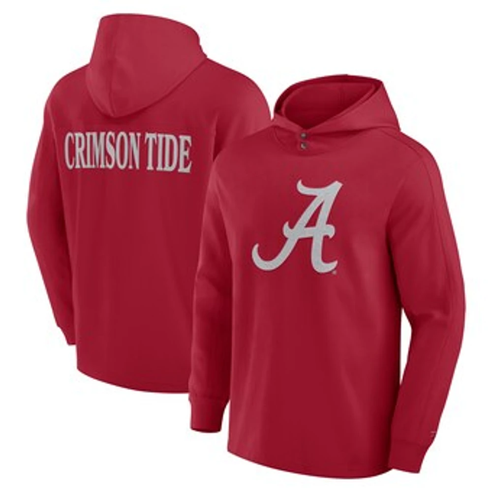 Men's Fanatics Crimson Alabama Tide Blaze Tri-Blend Pullover Hoodie