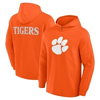 Men's Fanatics Orange Clemson Tigers Blaze Tri-Blend Pullover Hoodie