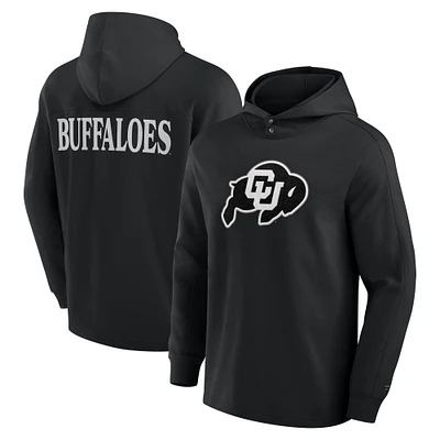 Men's Fanatics Black Colorado Buffaloes Blaze Tri-Blend Pullover Hoodie