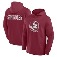 Men's Fanatics Garnet Florida State Seminoles Blaze Tri-Blend Pullover Hoodie