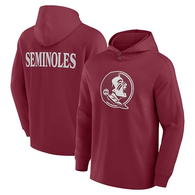 Men's Fanatics Garnet Florida State Seminoles Blaze Tri-Blend Pullover Hoodie