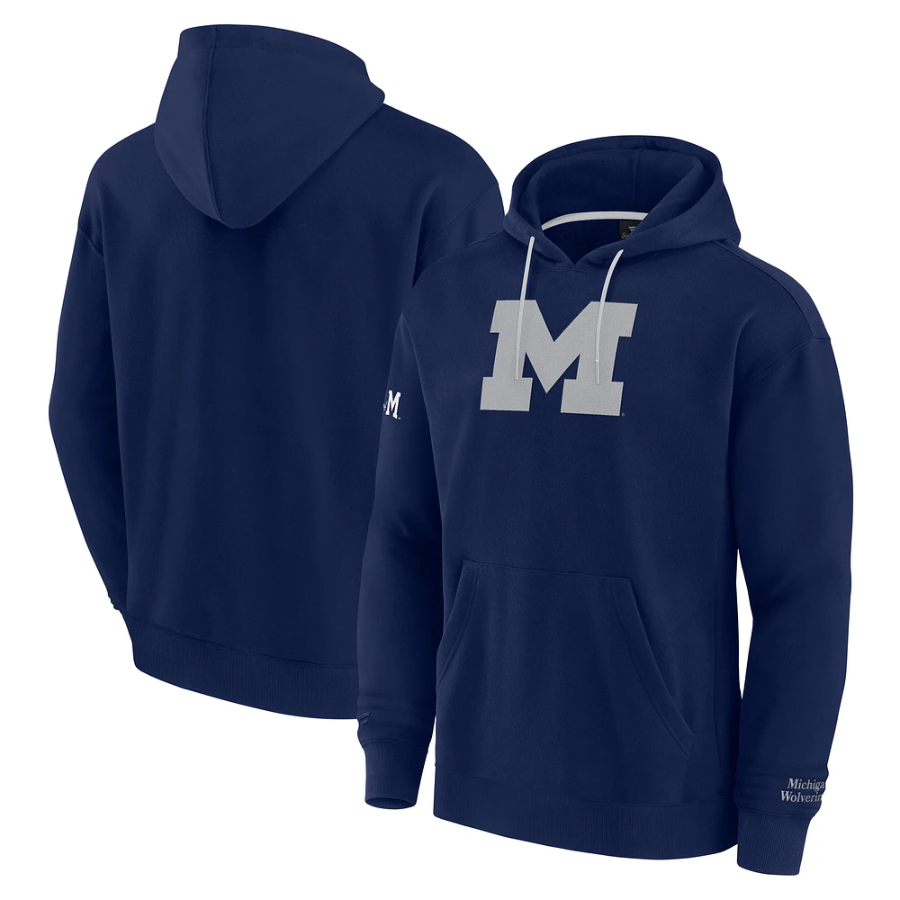 Men's Fanatics Navy Michigan Wolverines Pace Pullover Hoodie