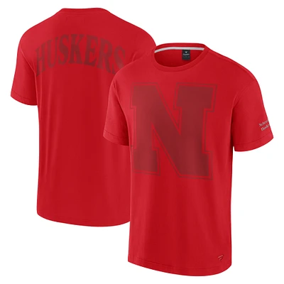 Men's Fanatics Scarlet Nebraska Huskers Iconic T-Shirt