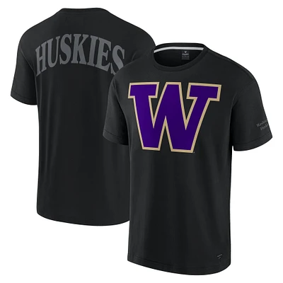 Men's Fanatics Black Washington Huskies Iconic T-Shirt