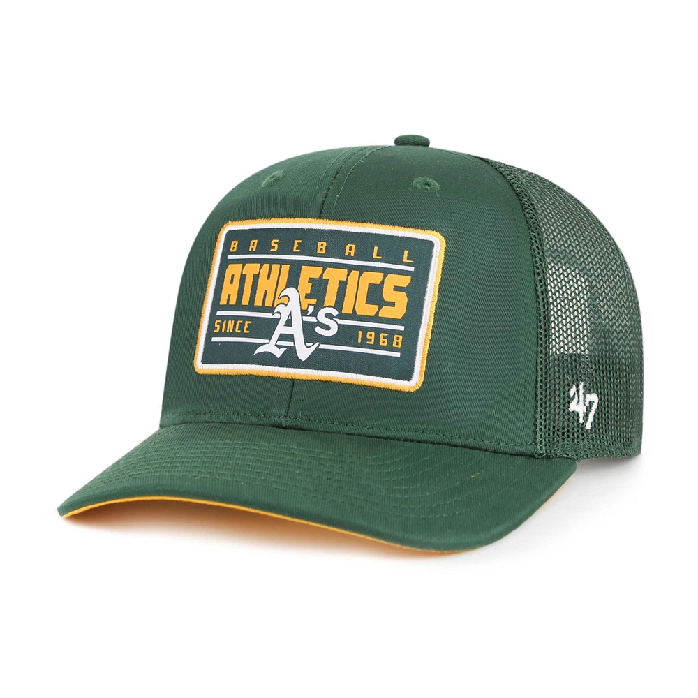 Men's '47 Green Oakland Athletics Hardline Trucker Adjustable Hat