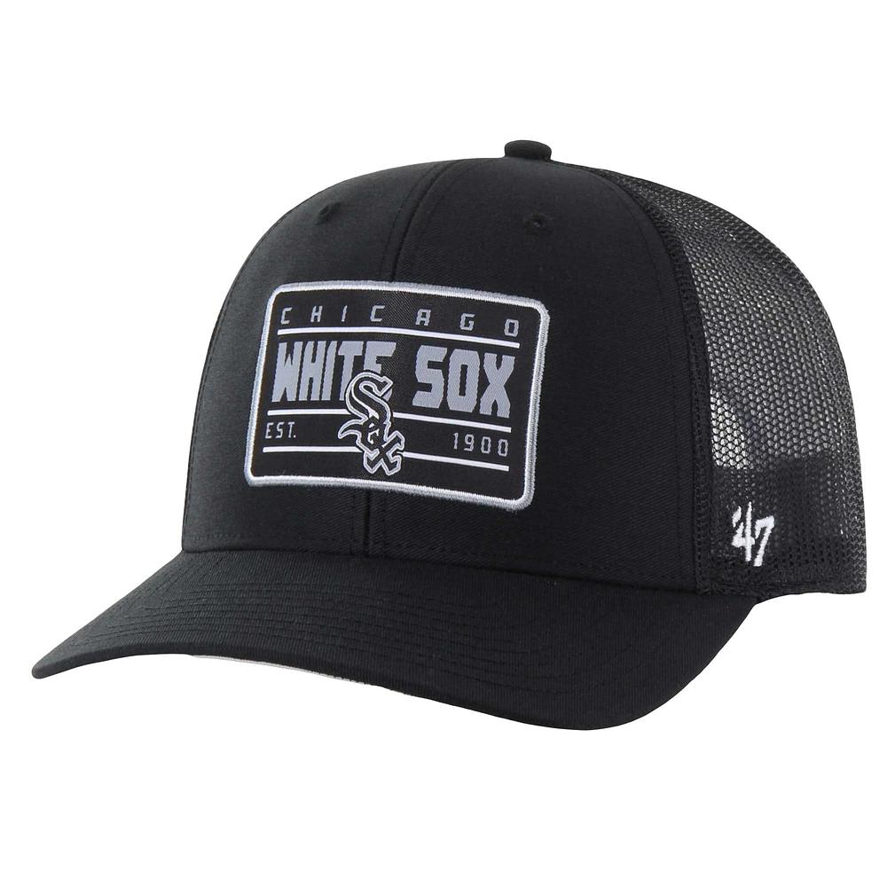 Men's '47 Black Chicago White Sox Hardline Trucker Adjustable Hat