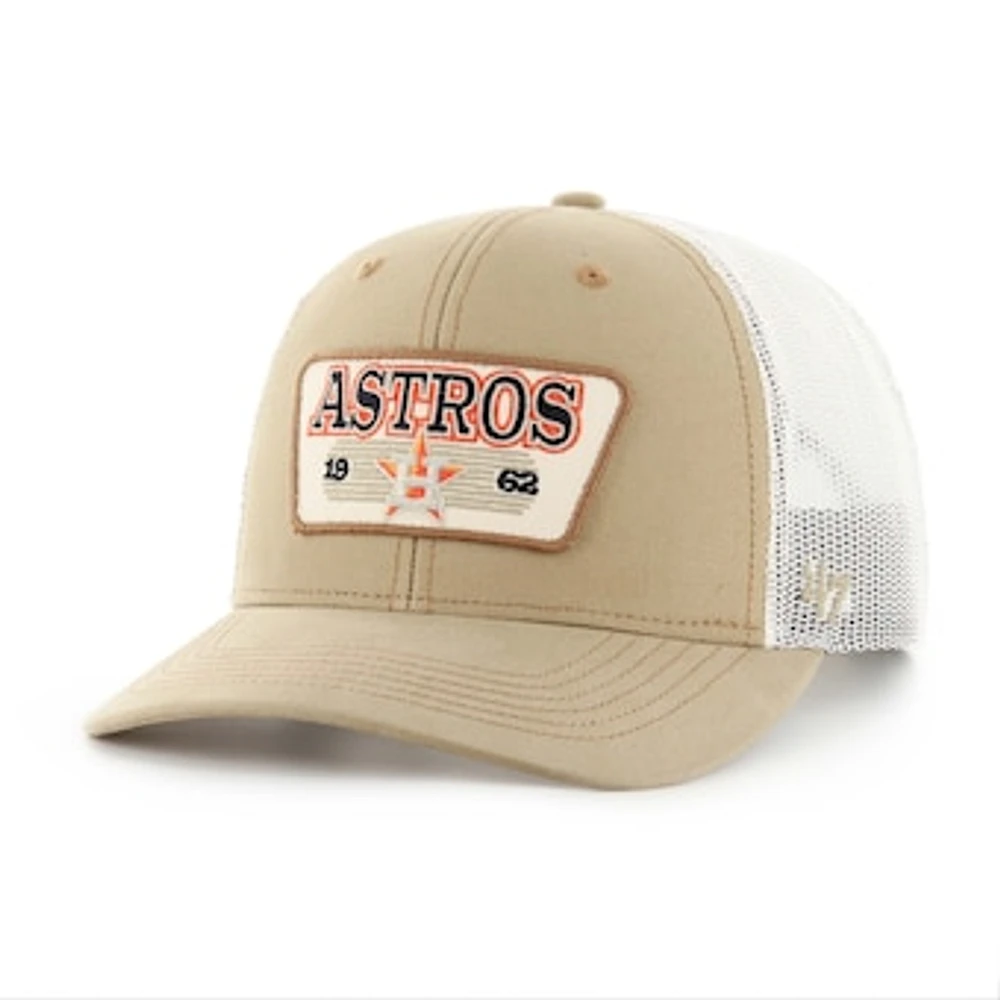 Men's '47 Khaki Houston Astros Ridgewood Trucker Adjustable Hats