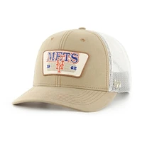 Men's '47 Khaki New York Mets Ridgewood Trucker Adjustable Hats