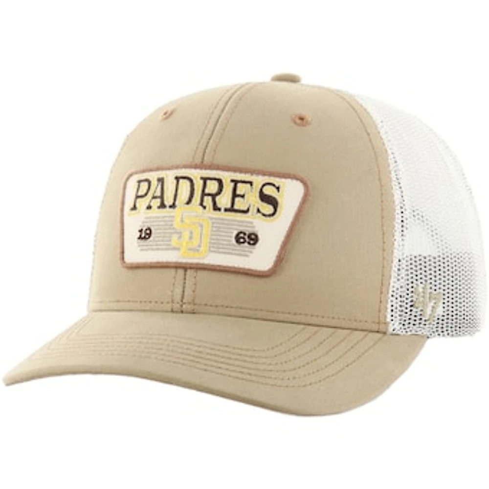 Men's '47 Khaki San Diego Padres Ridgewood Trucker Adjustable Hats