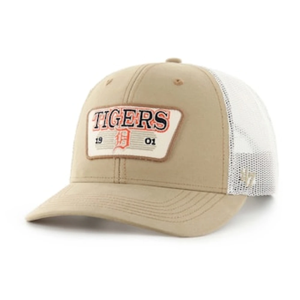 Men's '47 Khaki Detroit Tigers Ridgewood Trucker Adjustable Hats