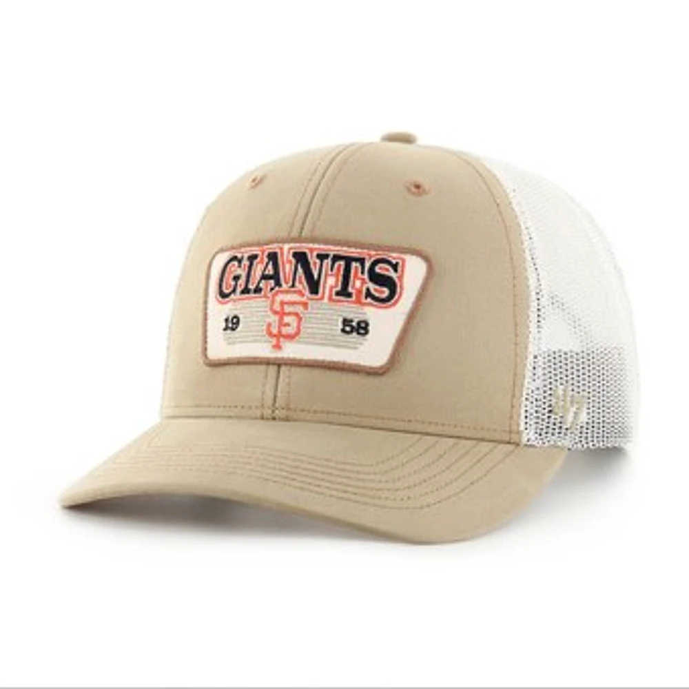 Men's '47 Khaki San Francisco Giants Ridgewood Trucker Adjustable Hats