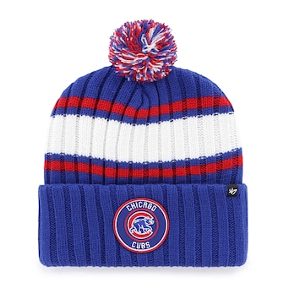 Men's '47  Royal Chicago Cubs Plateau Cuffed Knit Hat with Pom