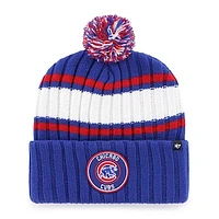 Men's '47  Royal Chicago Cubs Plateau Cuffed Knit Hat with Pom