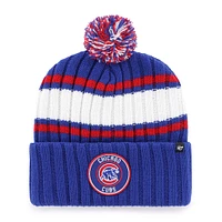 Men's '47  Royal Chicago Cubs Plateau Cuffed Knit Hat with Pom