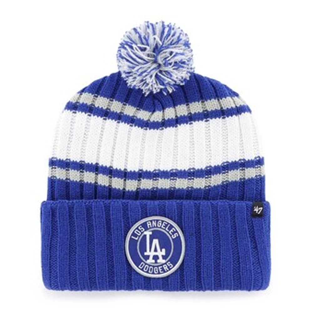 Men's '47  Royal Los Angeles Dodgers Plateau Cuffed Knit Hat with Pom