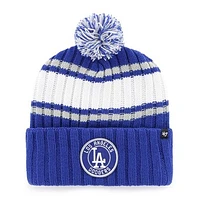 Men's '47  Royal Los Angeles Dodgers Plateau Cuffed Knit Hat with Pom