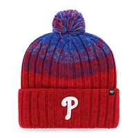 Men's '47  Red Philadelphia Phillies Cascade Cuffed Knit Hat with Pom