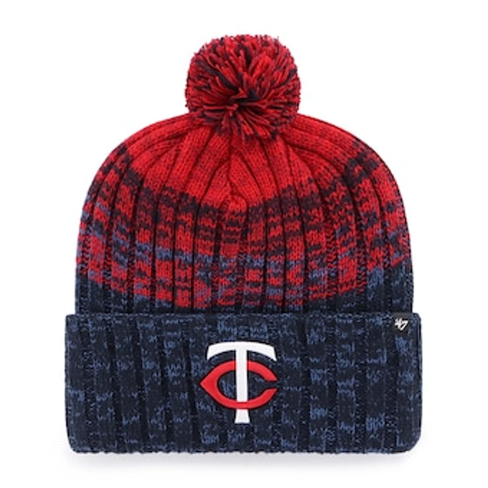 Men's '47  Navy Minnesota Twins Cascade Cuffed Knit Hat with Pom