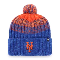 Men's '47  Royal New York Mets Cascade Cuffed Knit Hat with Pom