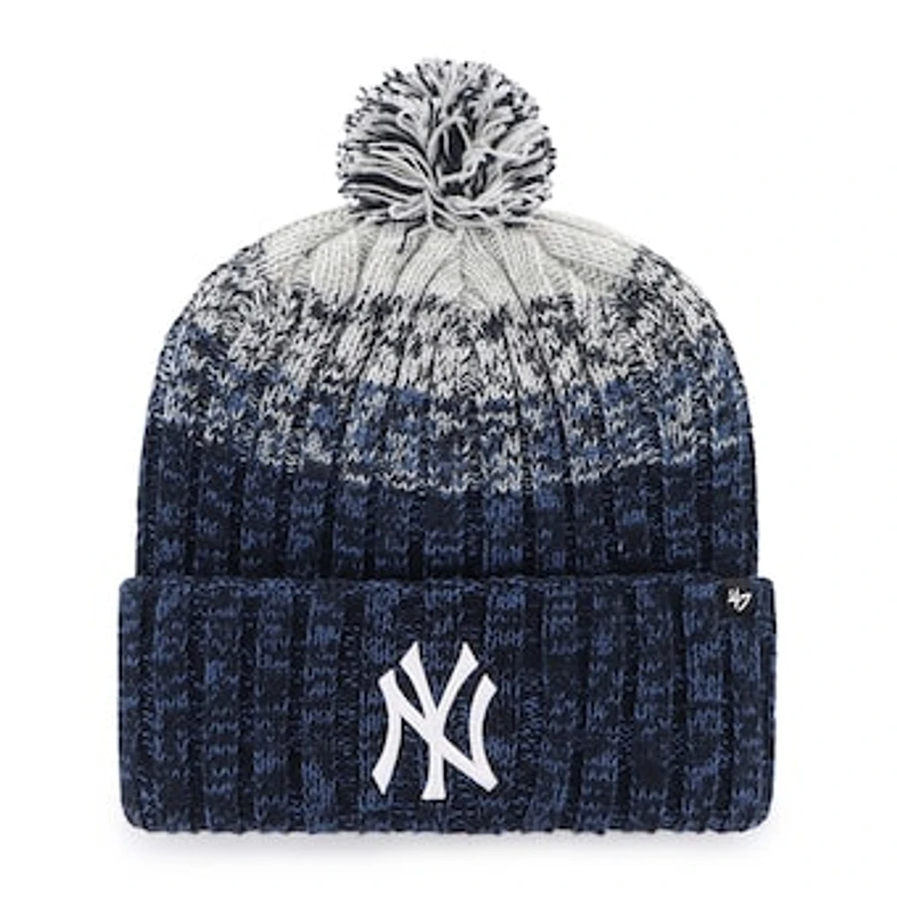 Men's '47  Navy New York Yankees Cascade Cuffed Knit Hat with Pom