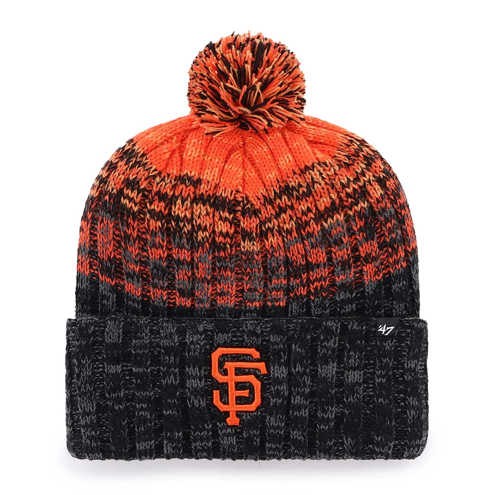 Men's '47  Black San Francisco Giants Cascade Cuffed Knit Hat with Pom