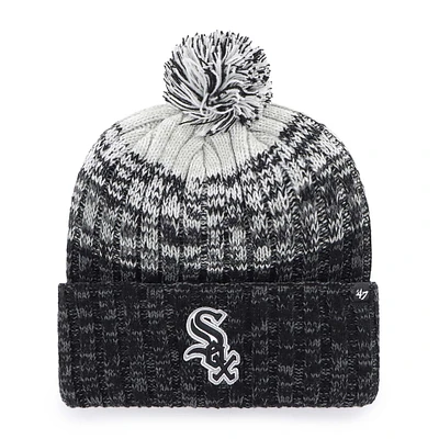 Men's '47  Black Chicago White Sox Cascade Cuffed Knit Hat with Pom