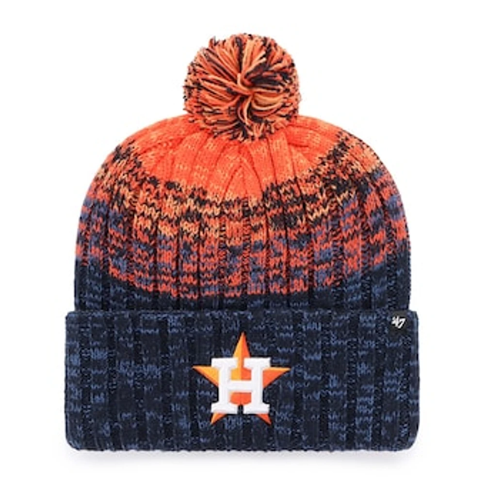 Men's '47  Navy Houston Astros Cascade Cuffed Knit Hat with Pom