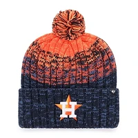 Men's '47  Navy Houston Astros Cascade Cuffed Knit Hat with Pom