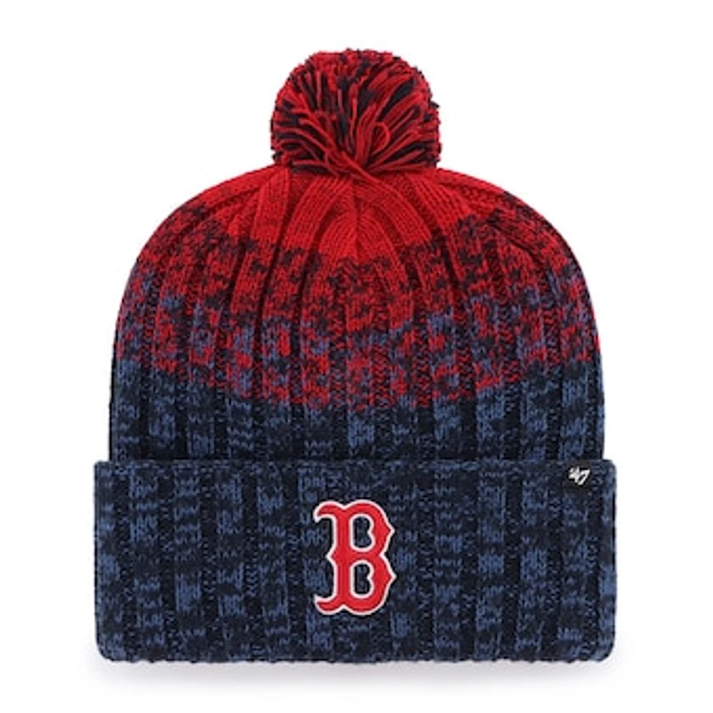 Men's '47  Navy Boston Red Sox Cascade Cuffed Knit Hat with Pom