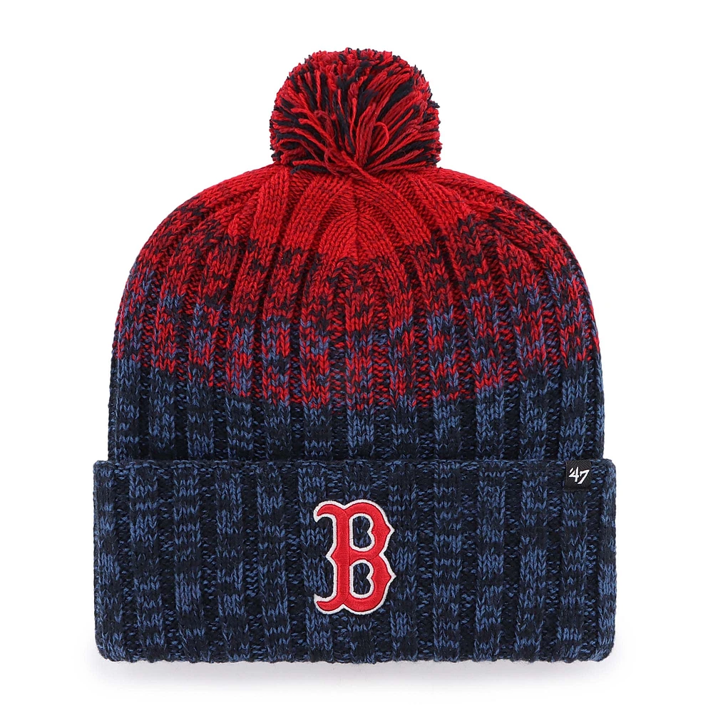 Men's '47  Navy Boston Red Sox Cascade Cuffed Knit Hat with Pom