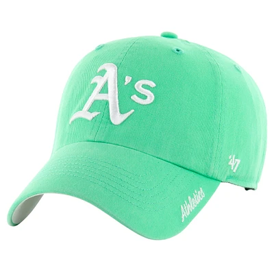 Women's '47 Green Oakland Athletics Luminance Cheer Clean Up Adjustable Hat