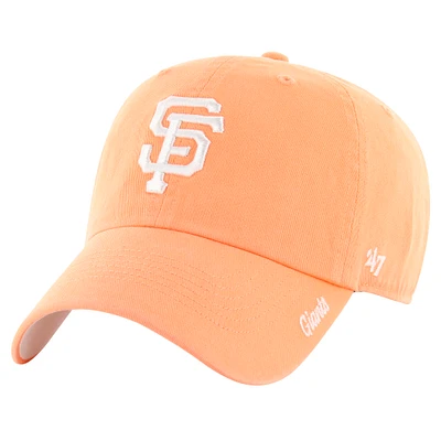 Women's '47 Orange San Francisco Giants Luminance Cheer Clean Up Adjustable Hat