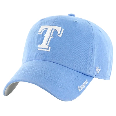 Women's '47 Light Blue Texas Rangers Luminance Cheer Clean Up Adjustable Hat