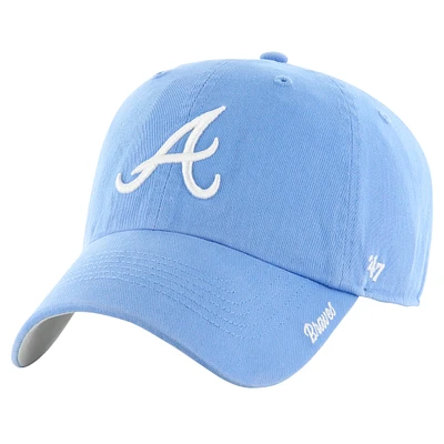 Women's '47 Light Blue Atlanta Braves Luminance Cheer Clean Up Adjustable Hat