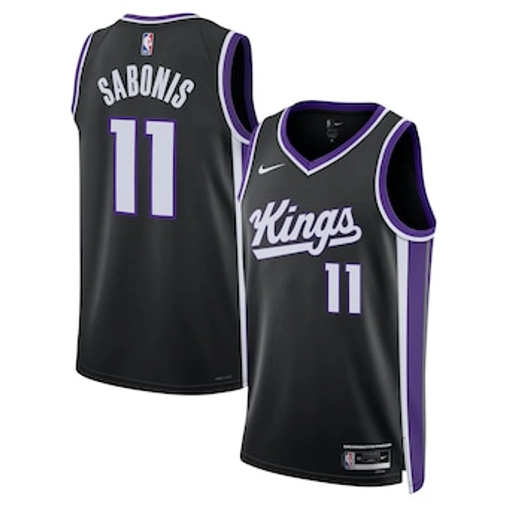 Unisex Nike Domantas Sabonis Black Sacramento Kings Swingman Player Jersey - Icon Edition