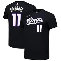 Men's Nike Domantas Sabonis Black Sacramento Kings Icon Edition Name & Number T-Shirt