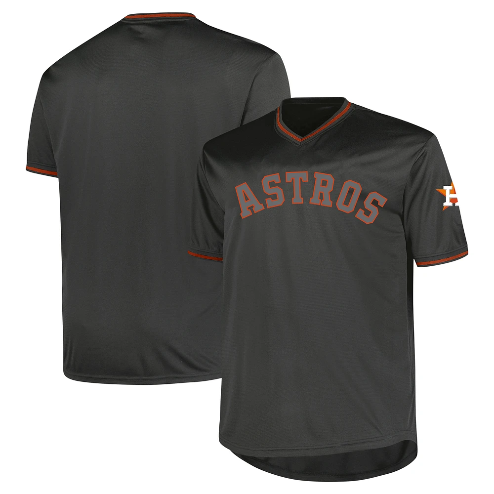 Men's Profile Charcoal Houston Astros Big & Tall Pop Fashion Jersey