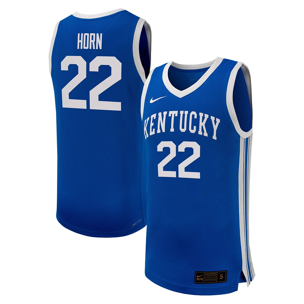 Men's Nike Walker Horn Royal Kentucky Wildcats NIL Basketball Replica Player Jersey