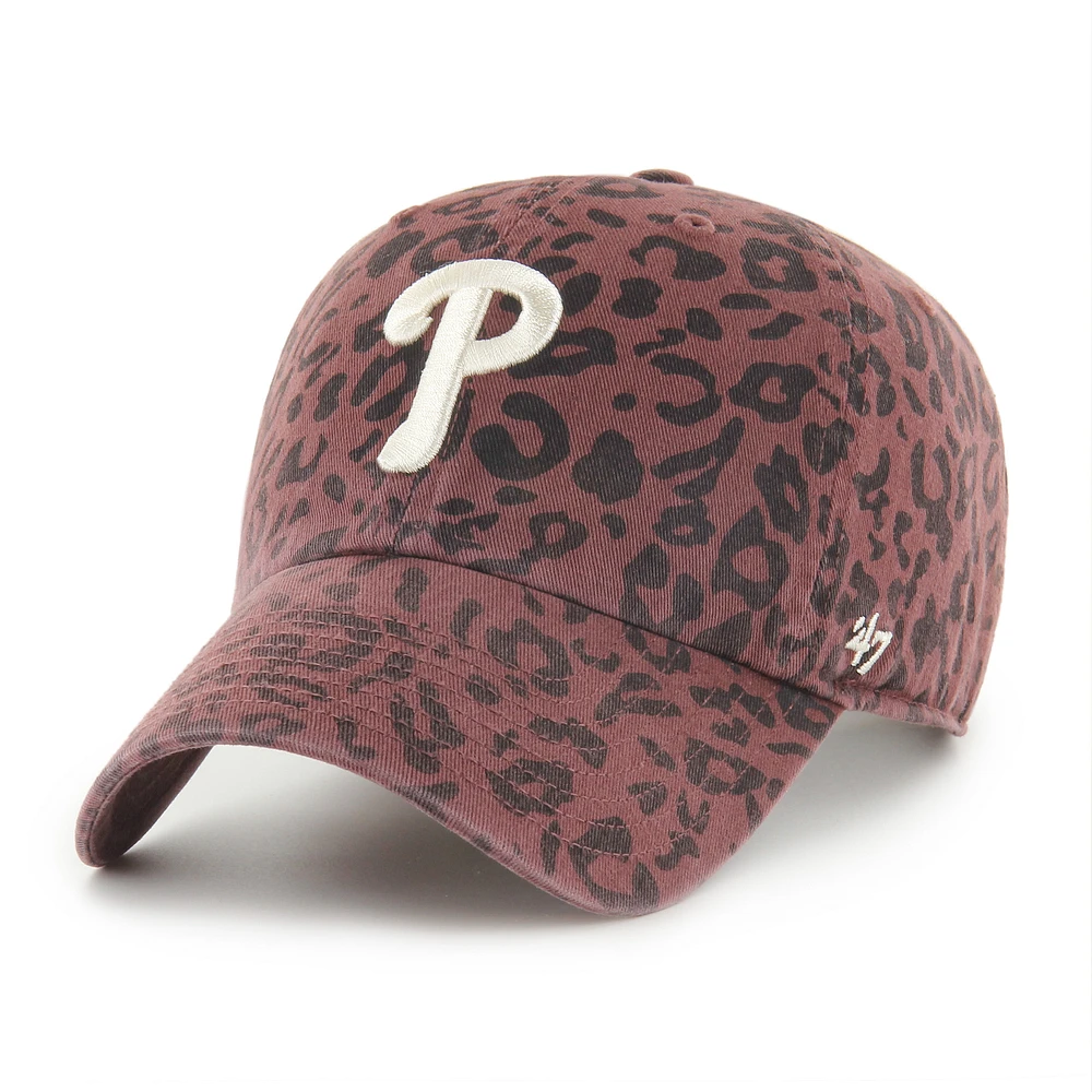 Women's '47 Brown Philadelphia Phillies Tawny Clean Up Adjustable Hat