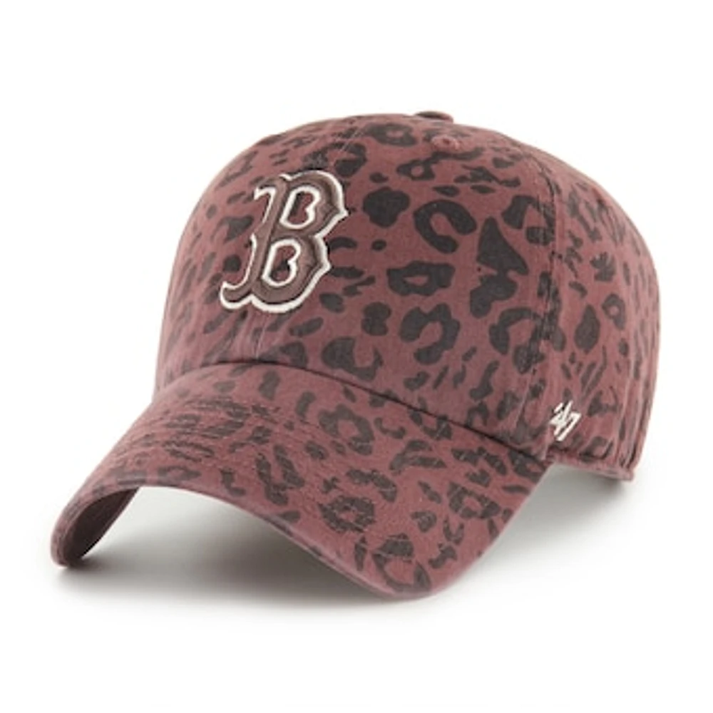 Women's '47 Brown Boston Red Sox Tawny Clean Up Adjustable Hat