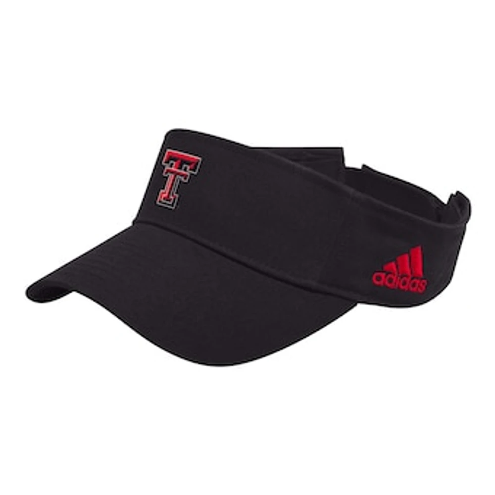 Men's adidas Black Texas Tech Red Raiders Locker Room Team Adjustable Visor