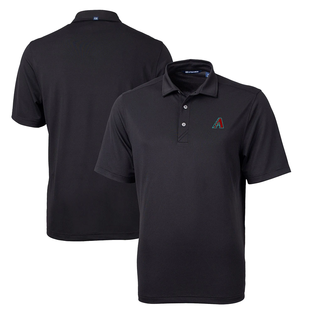 Men's Cutter & Buck Black Arizona Diamondbacks Virtue Eco Pique Recycled Big & Tall Polo