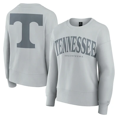 Women's Fanatics Gray Tennessee Volunteers Supersoft Flow Fleece Pullover Sweatshirt