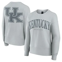 Women's Fanatics Gray Kentucky Wildcats Supersoft Flow Fleece Pullover Sweatshirt