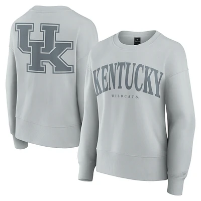 Women's Fanatics Gray Kentucky Wildcats Supersoft Flow Fleece Pullover Sweatshirt