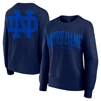 Women's Fanatics Navy Notre Dame Fighting Irish Supersoft Flow Fleece Pullover Sweatshirt