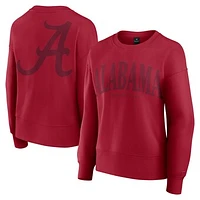 Women's Fanatics Crimson Alabama Tide Supersoft Flow Fleece Pullover Sweatshirt