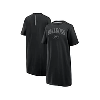 Women's Fanatics  Black Georgia Bulldogs Elements Go Tri-Blend T-Shirt Dress